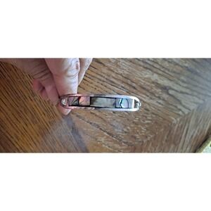 Alpaca Sterling bracelet with Abalone inlay